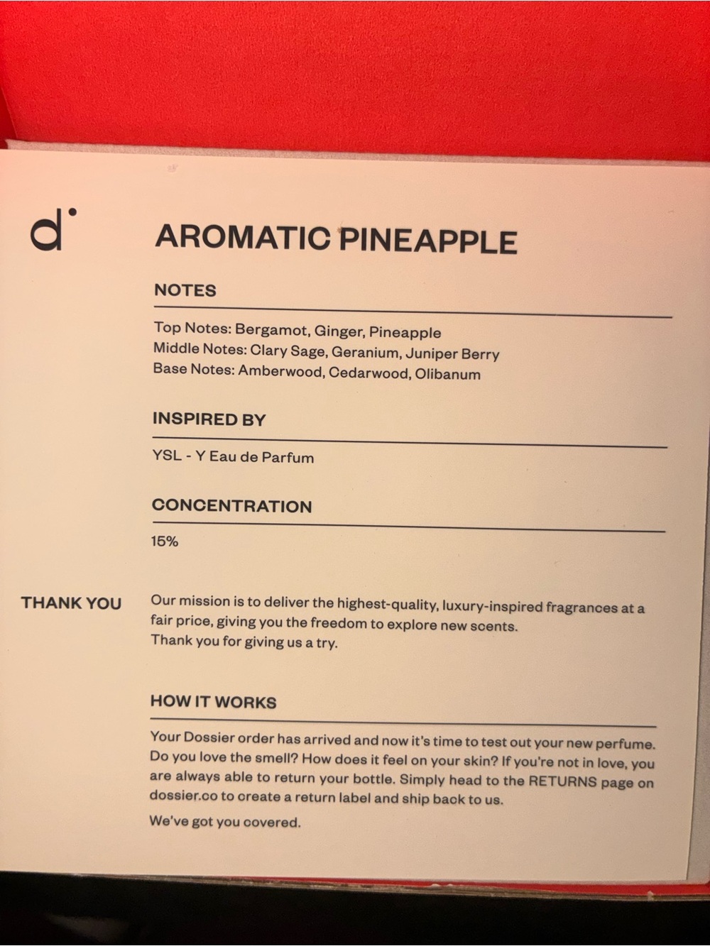 Aromatic Pineapple Women's Fragrance by Dossier